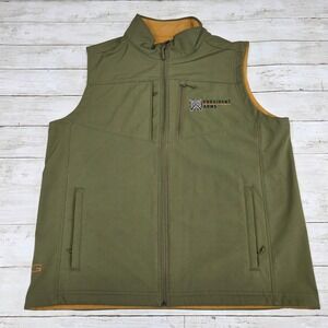 GameGuard Outdoors Vest Mens Large Green Pinnacle Softshell Fleece Lined 4022 GD